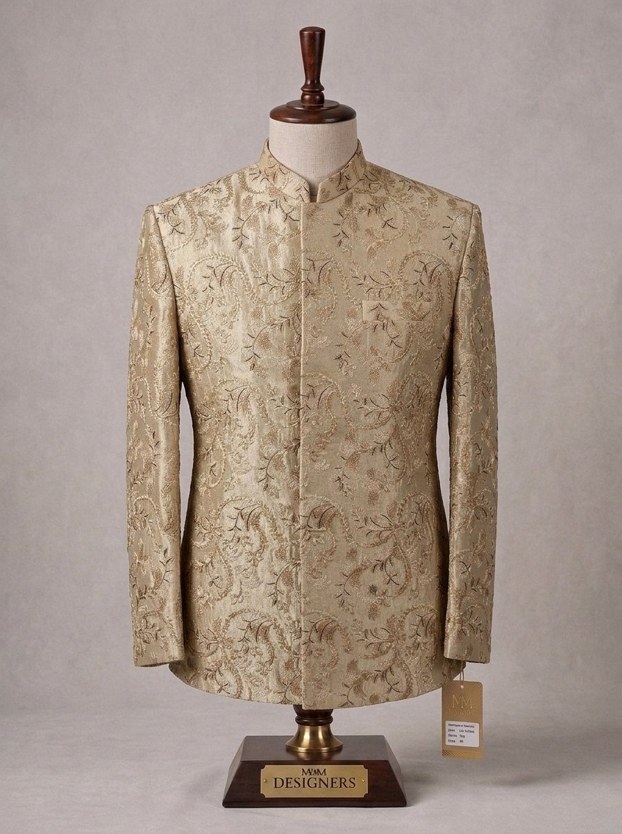 Skin Sequence Embroidered Prince Coat